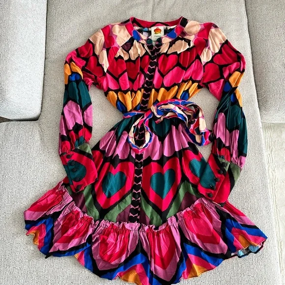 Farm Rio Full of Hearts Dress NWT - Picture 5 of 9